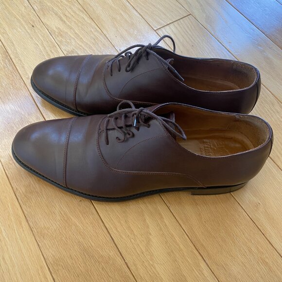 Finsbury Size US10/UK9/EU43 Brown Leather Oxford Dress Shoes Men - Picture 2 of 10